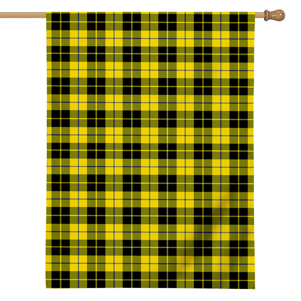 Yellow Black And Blue Tartan Print House Flag