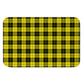 Yellow Black And Blue Tartan Print Indoor Door Mat