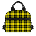 Yellow Black And Blue Tartan Print Insulated Lunch Bag