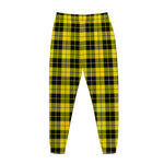 Yellow Black And Blue Tartan Print Jogger Pants