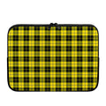 Yellow Black And Blue Tartan Print Laptop Sleeve