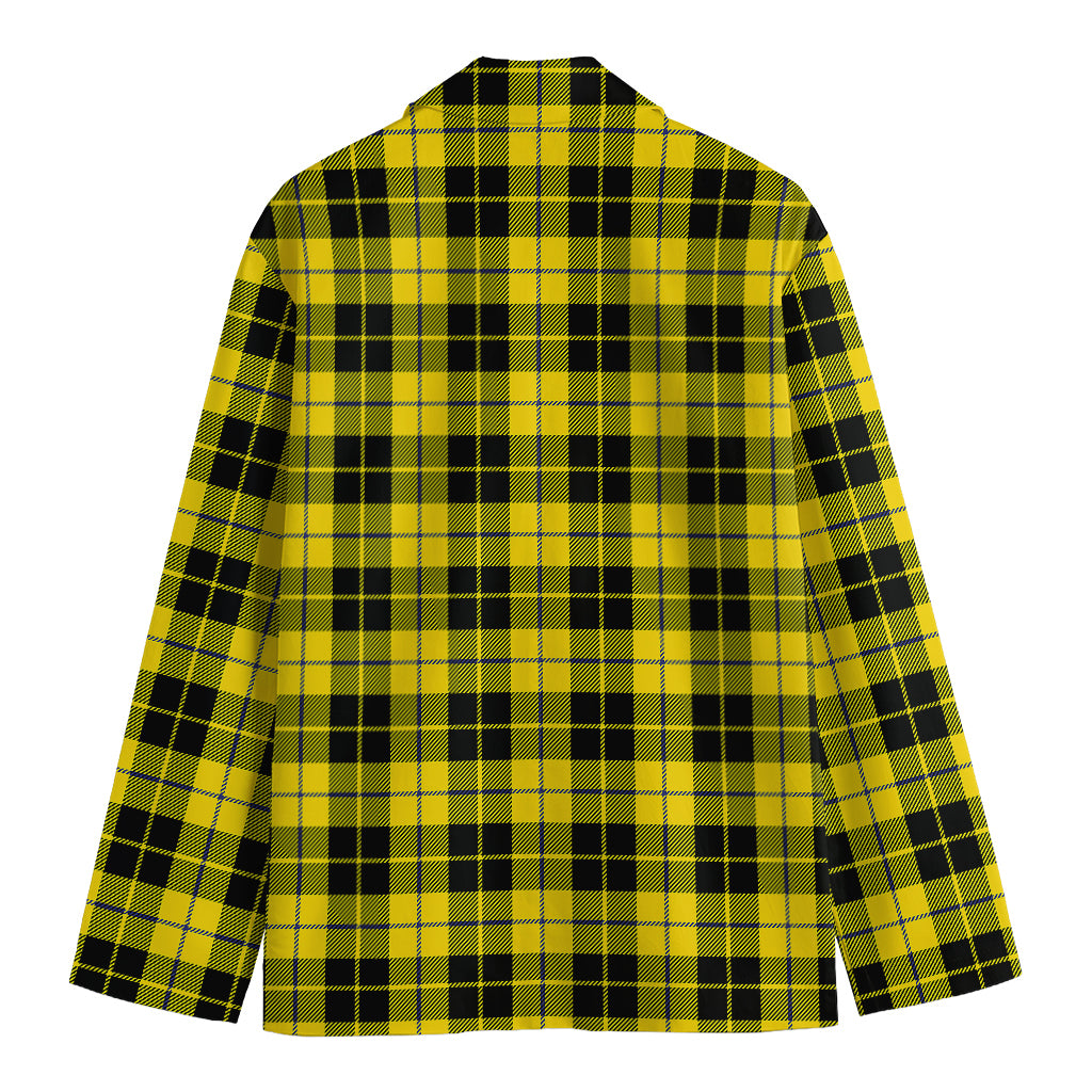 Yellow Black And Blue Tartan Print Men's Blazer