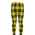 Yellow Black And Blue Tartan Print Men's Leggings