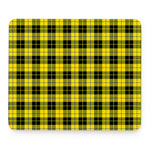 Yellow Black And Blue Tartan Print Mouse Pad