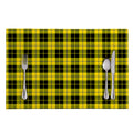 Yellow Black And Blue Tartan Print Placemat