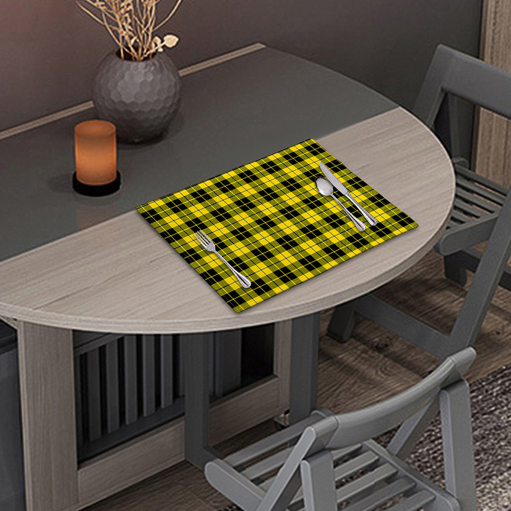 Yellow Black And Blue Tartan Print Placemat