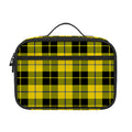Yellow Black And Blue Tartan Print Portable Lunch Bag