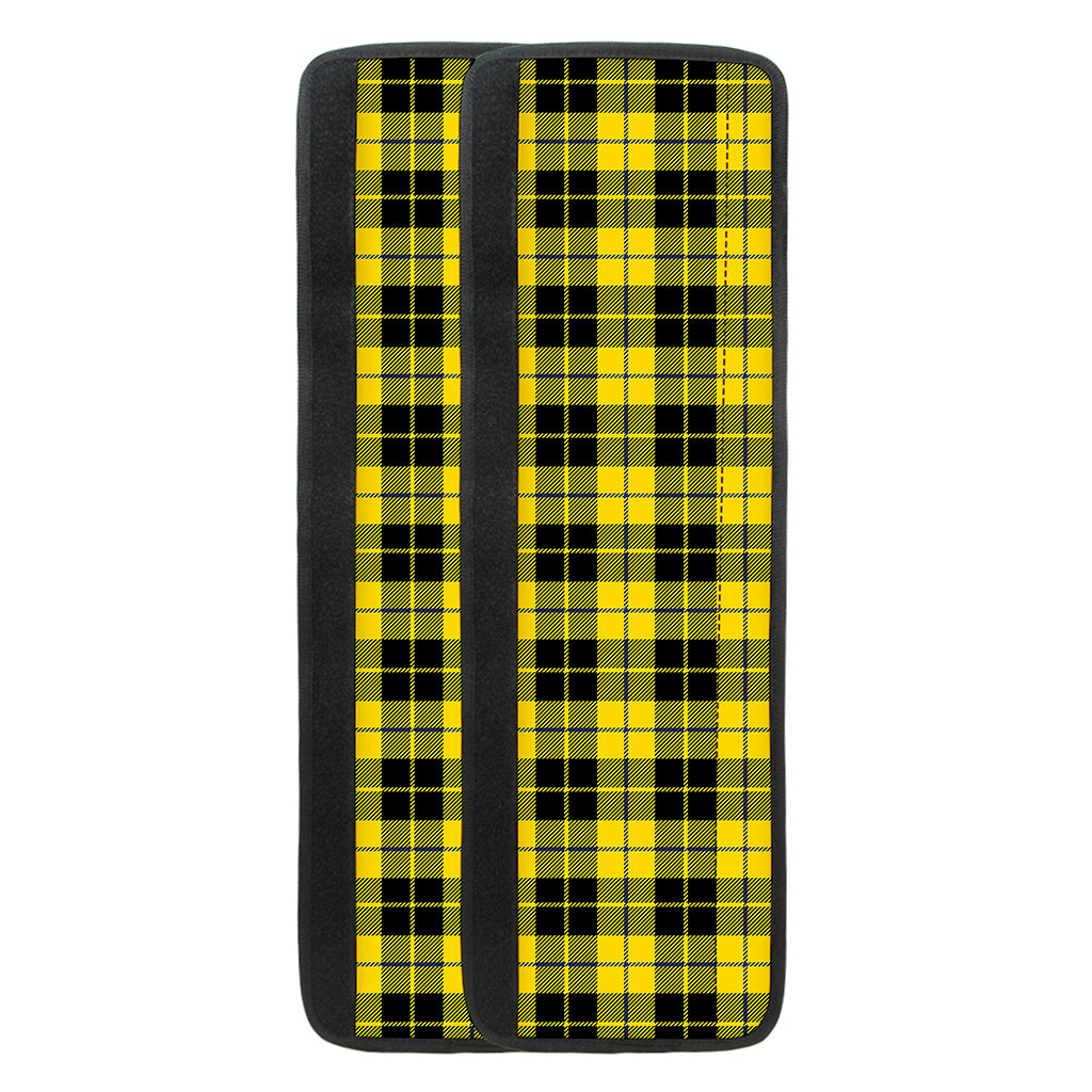 Yellow Black And Blue Tartan Print Refrigerator Handle Covers