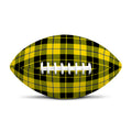 Yellow Black And Blue Tartan Print Rugby Ball