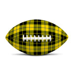 Yellow Black And Blue Tartan Print Rugby Ball