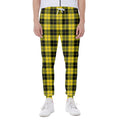 Yellow Black And Blue Tartan Print Joggers