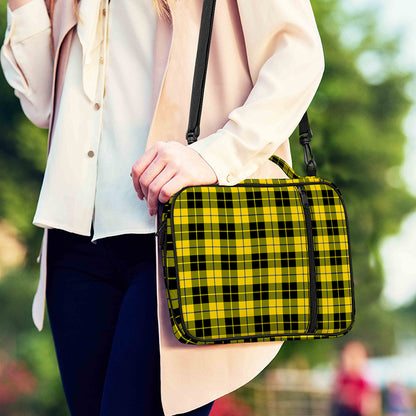 Yellow Black And Blue Tartan Print Shoulder Strap Bible Bag