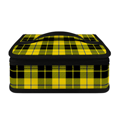 Yellow Black And Blue Tartan Print Small Lunch Bag