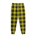 Yellow Black And Blue Tartan Print Sweatpants