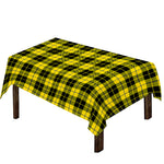 Yellow Black And Blue Tartan Print Tablecloth