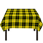 Yellow Black And Blue Tartan Print Tablecloth