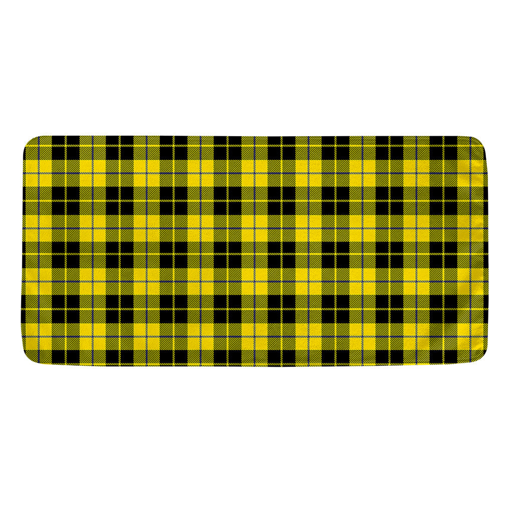Yellow Black And Blue Tartan Print Towel