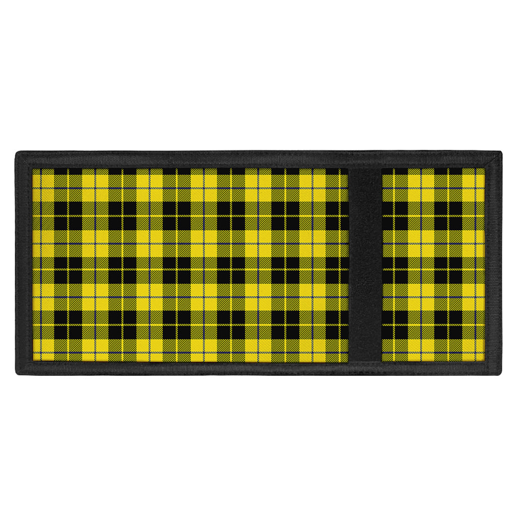 Yellow Black And Blue Tartan Print Trifold Wallet
