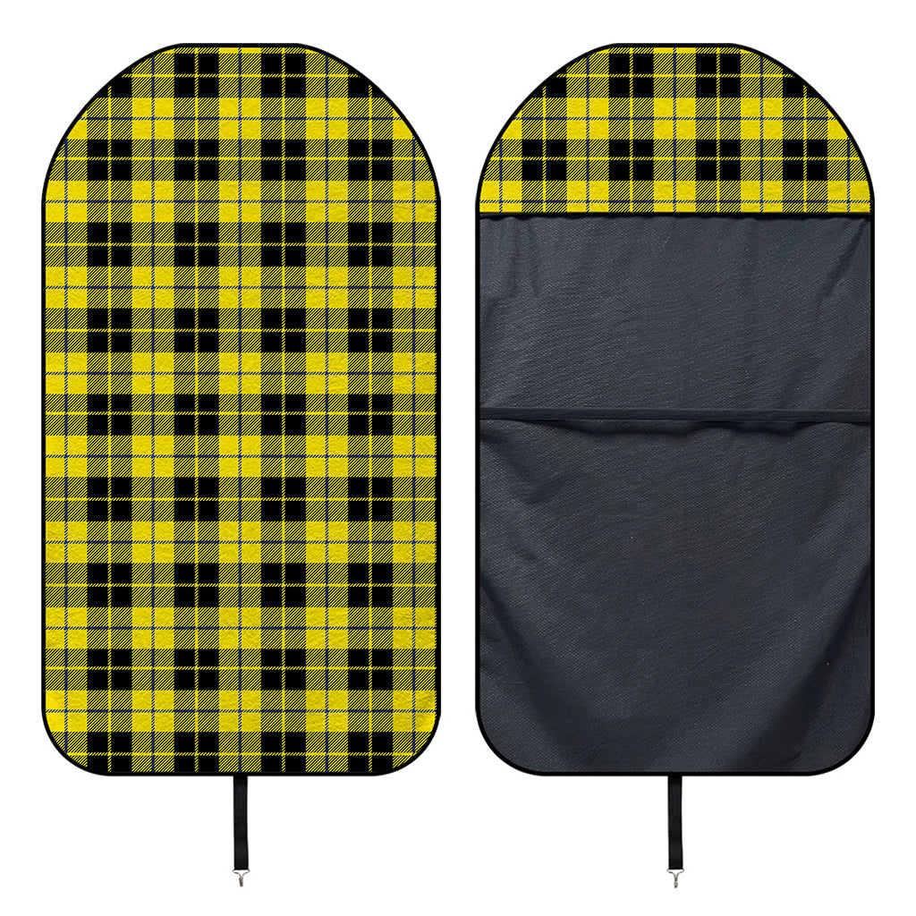 Yellow Black And Blue Tartan Print Waterproof Car Seat Cover
