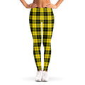 Yellow Black And Blue Tartan Print Women's Leggings