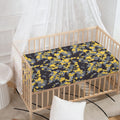 Yellow Black And Grey Digital Camo Print Baby Crib Sheet