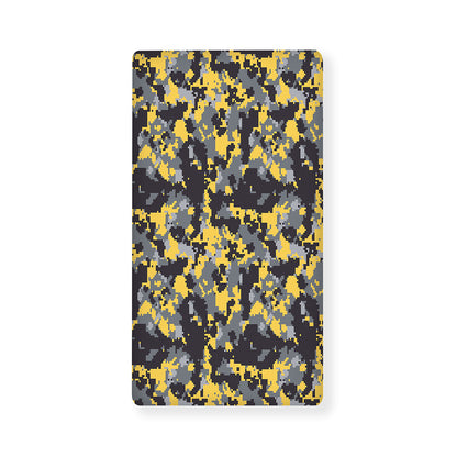 Yellow Black And Grey Digital Camo Print Baby Crib Sheet