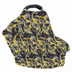 Yellow Black And Grey Digital Camo Print Baby Seat Cover