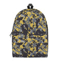 Yellow Black And Grey Digital Camo Print School Backpack
