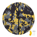 Yellow Black And Grey Digital Camo Print Basketball