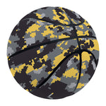 Yellow Black And Grey Digital Camo Print Basketball