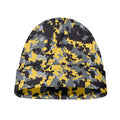 Yellow Black And Grey Digital Camo Print Beanie