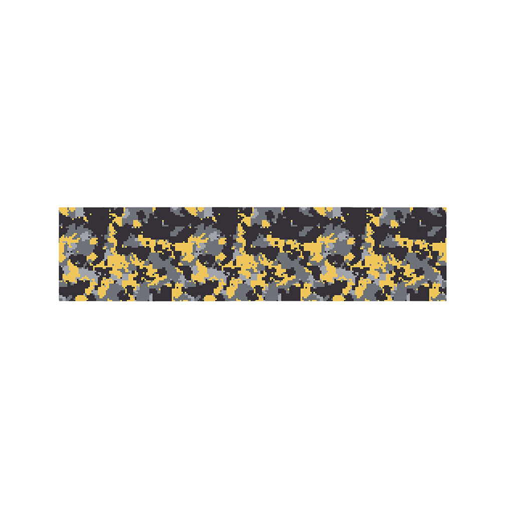 Yellow Black And Grey Digital Camo Print Bed Runner