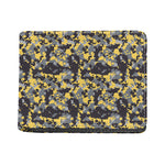 Yellow Black And Grey Digital Camo Print Bifold Wallet