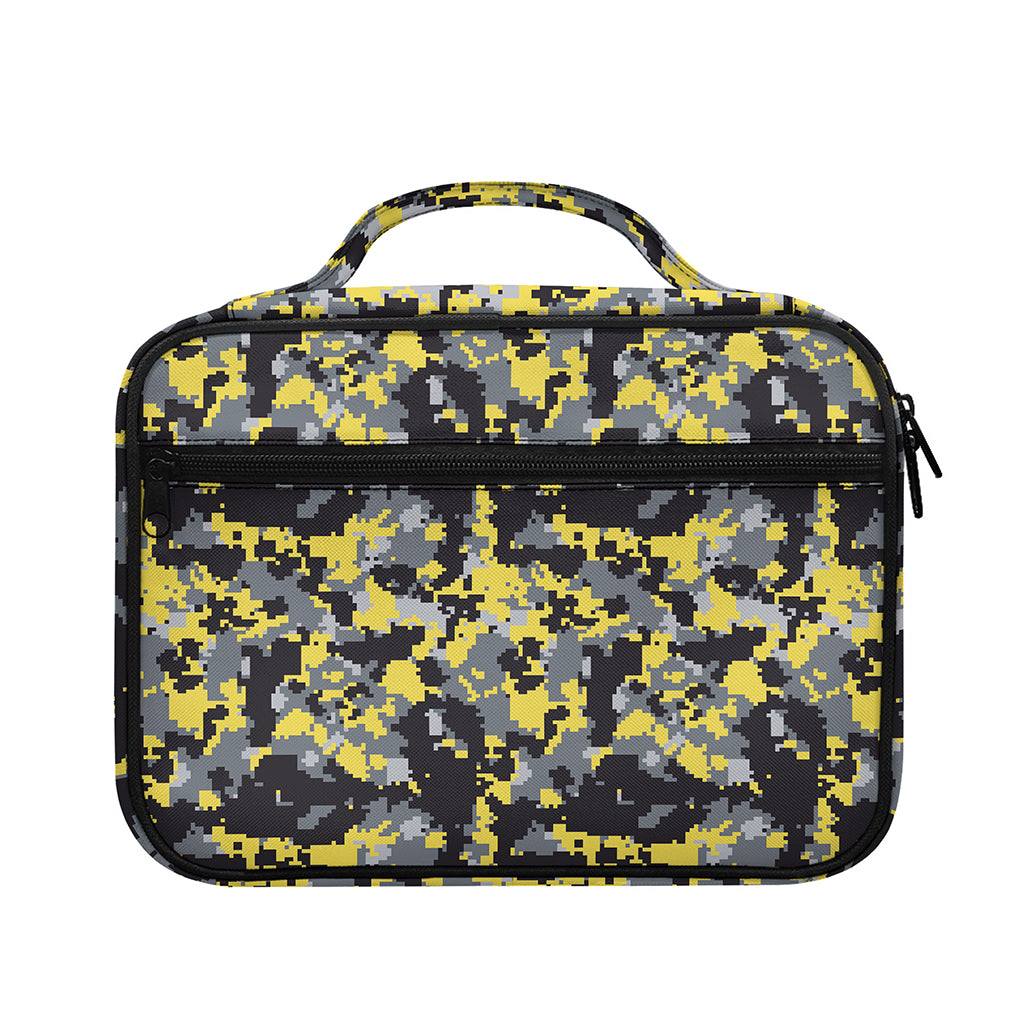 Yellow Black And Grey Digital Camo Print Briefcase Bible Bag
