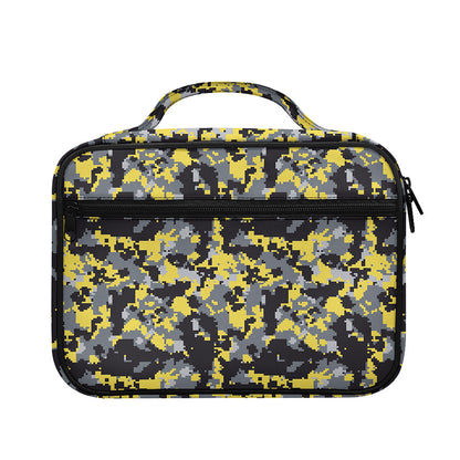 Yellow Black And Grey Digital Camo Print Briefcase Bible Bag