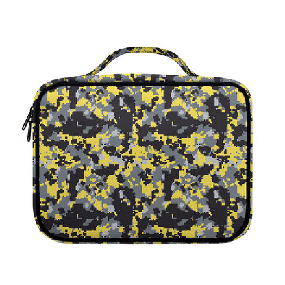 Yellow Black And Grey Digital Camo Print Briefcase Bible Bag