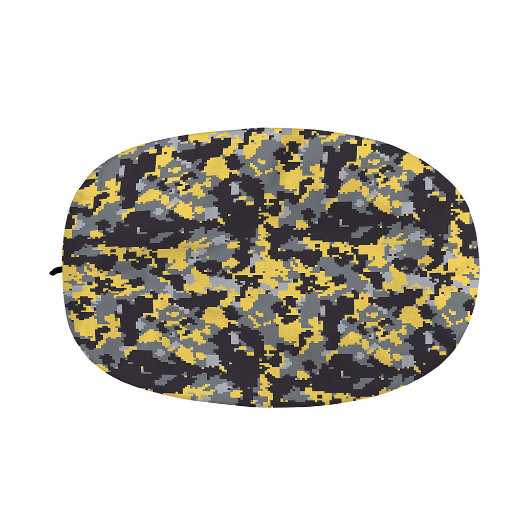 Yellow Black And Grey Digital Camo Print Car Side Mirror Covers