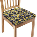 Yellow Black And Grey Digital Camo Print Chair Cushion Cover