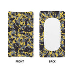 Yellow Black And Grey Digital Camo Print Changing Pad Cover