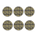 Yellow Black And Grey Digital Camo Print Coaster Set