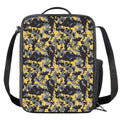 Yellow Black And Grey Digital Camo Print Crossbody Lunch Bag