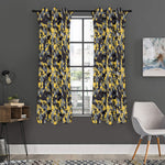 Yellow Black And Grey Digital Camo Print Curtain