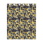 Yellow Black And Grey Digital Camo Print Curtain