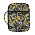 Yellow Black And Grey Digital Camo Print Front Pocket Bible Bag