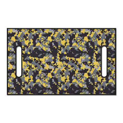 Yellow Black And Grey Digital Camo Print Golf Cart Seat Cover