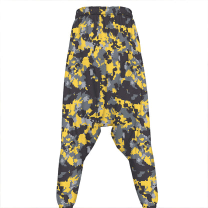 Yellow Black And Grey Digital Camo Print Hammer Pants