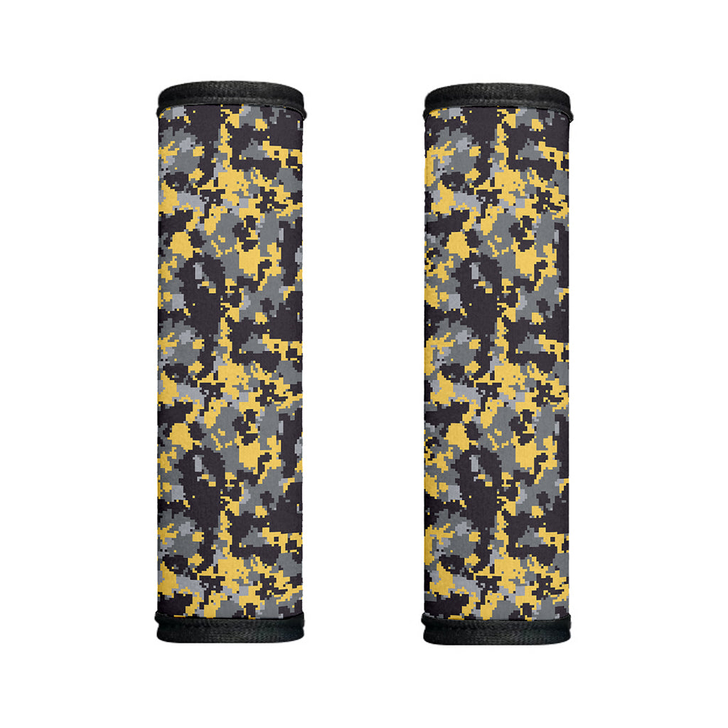 Yellow Black And Grey Digital Camo Print Handle Covers