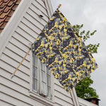 Yellow Black And Grey Digital Camo Print House Flag