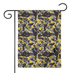 Yellow Black And Grey Digital Camo Print House Flag