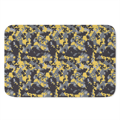 Yellow Black And Grey Digital Camo Print Indoor Door Mat